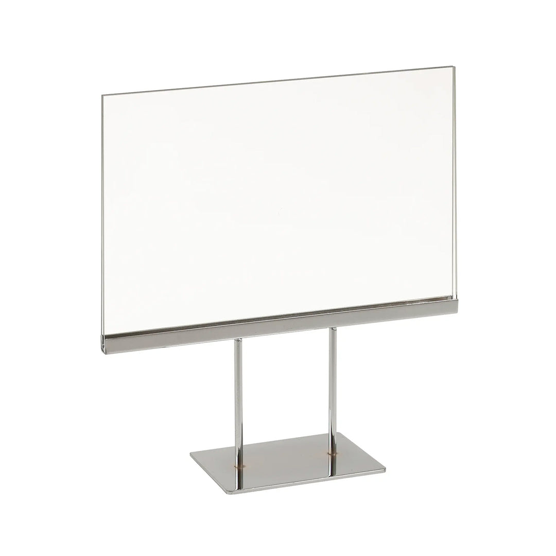 Countertop Acrylic Sign Holder with Chrome Base