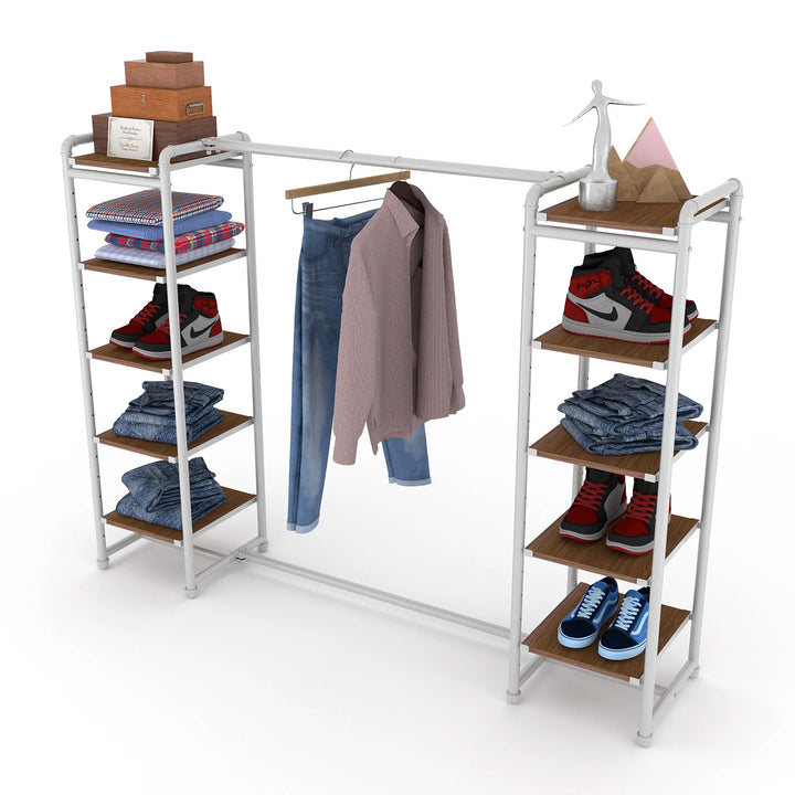 Pipeline Double Etagere with Hang Bar