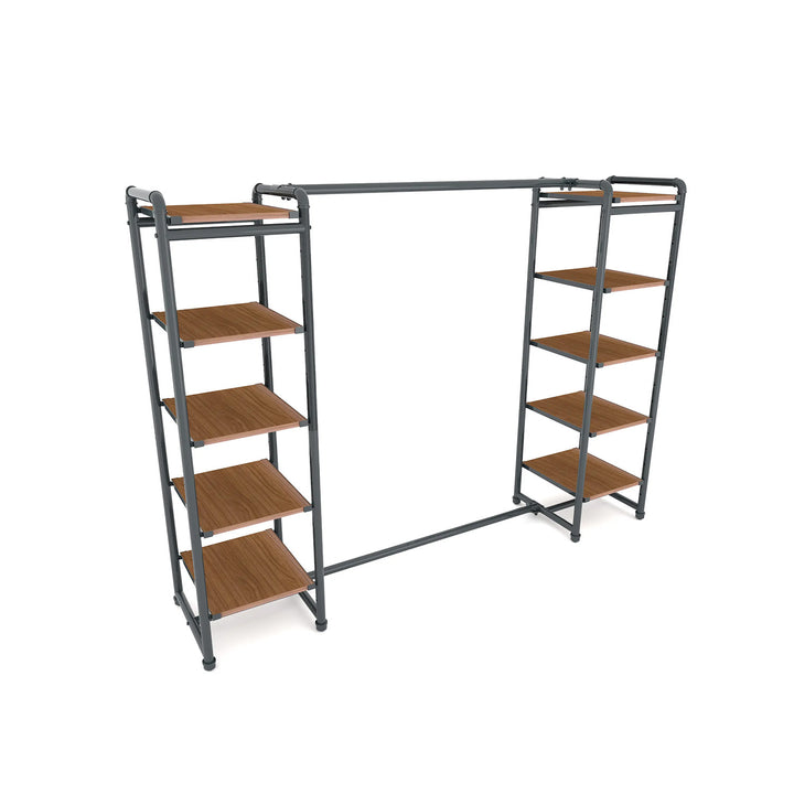 Pipeline Double Etagere with Hang Bar