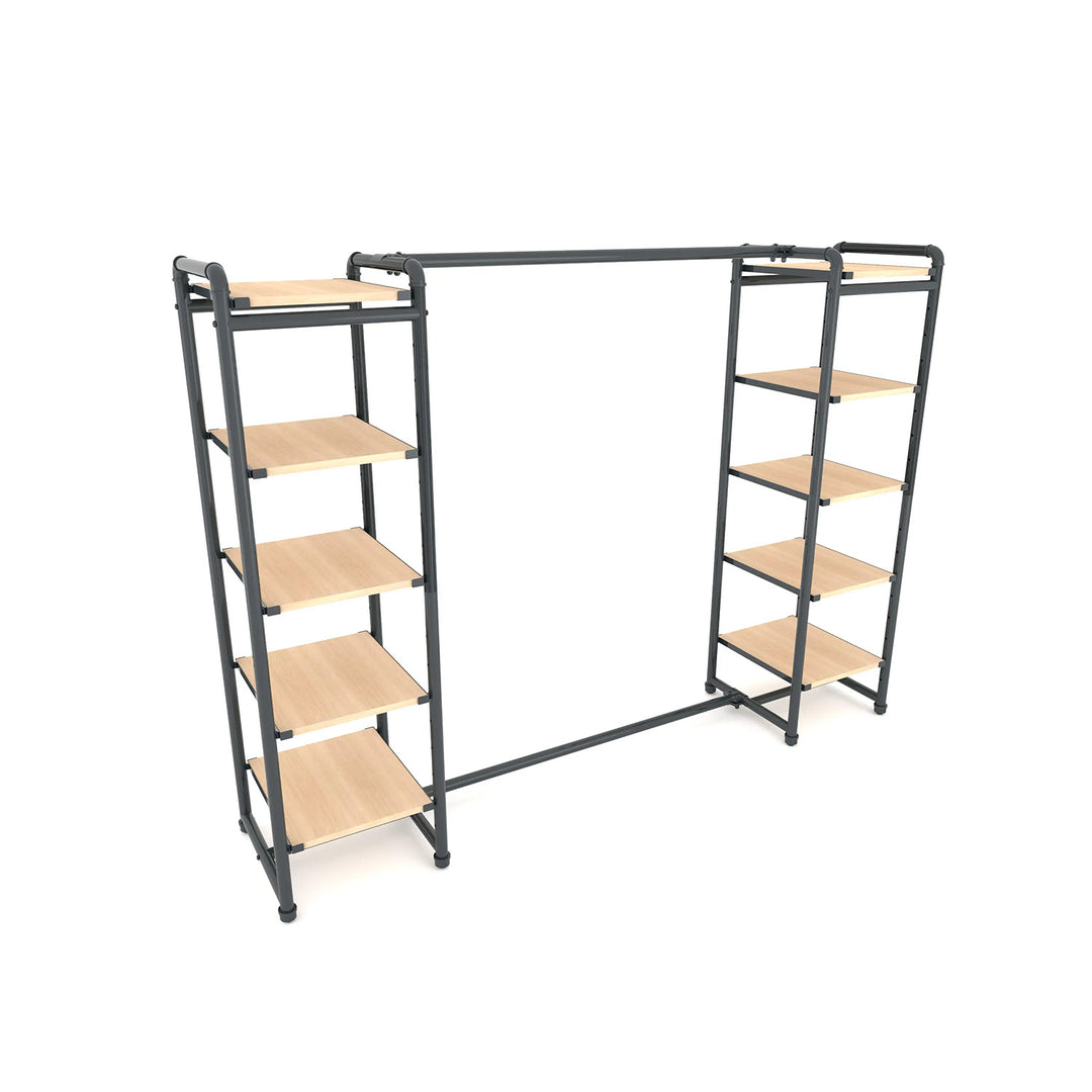 Pipeline Double Etagere with Hang Bar