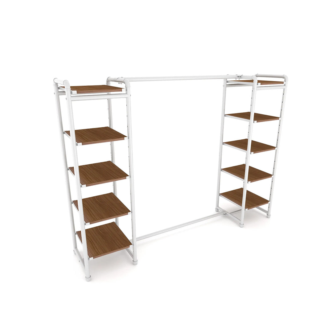 Pipeline Double Etagere with Hang Bar