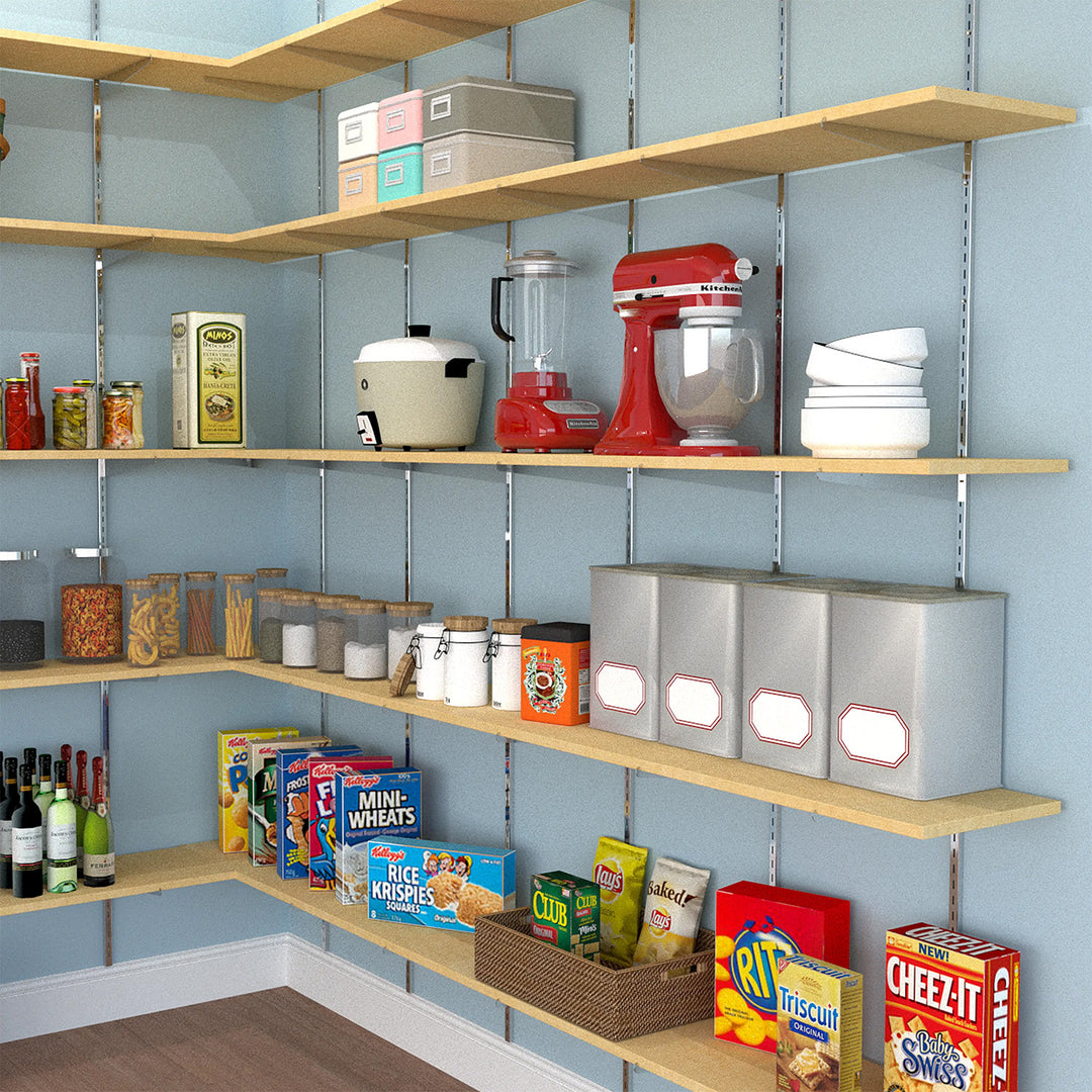 Wooden Shelf with White Melamine Finish