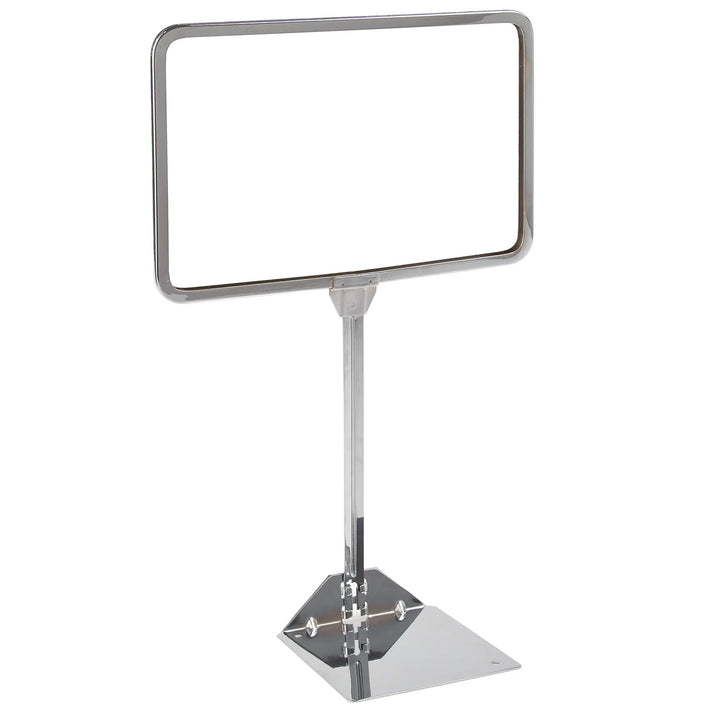 Metal Sign Holder with Round Corners with Shovel Base