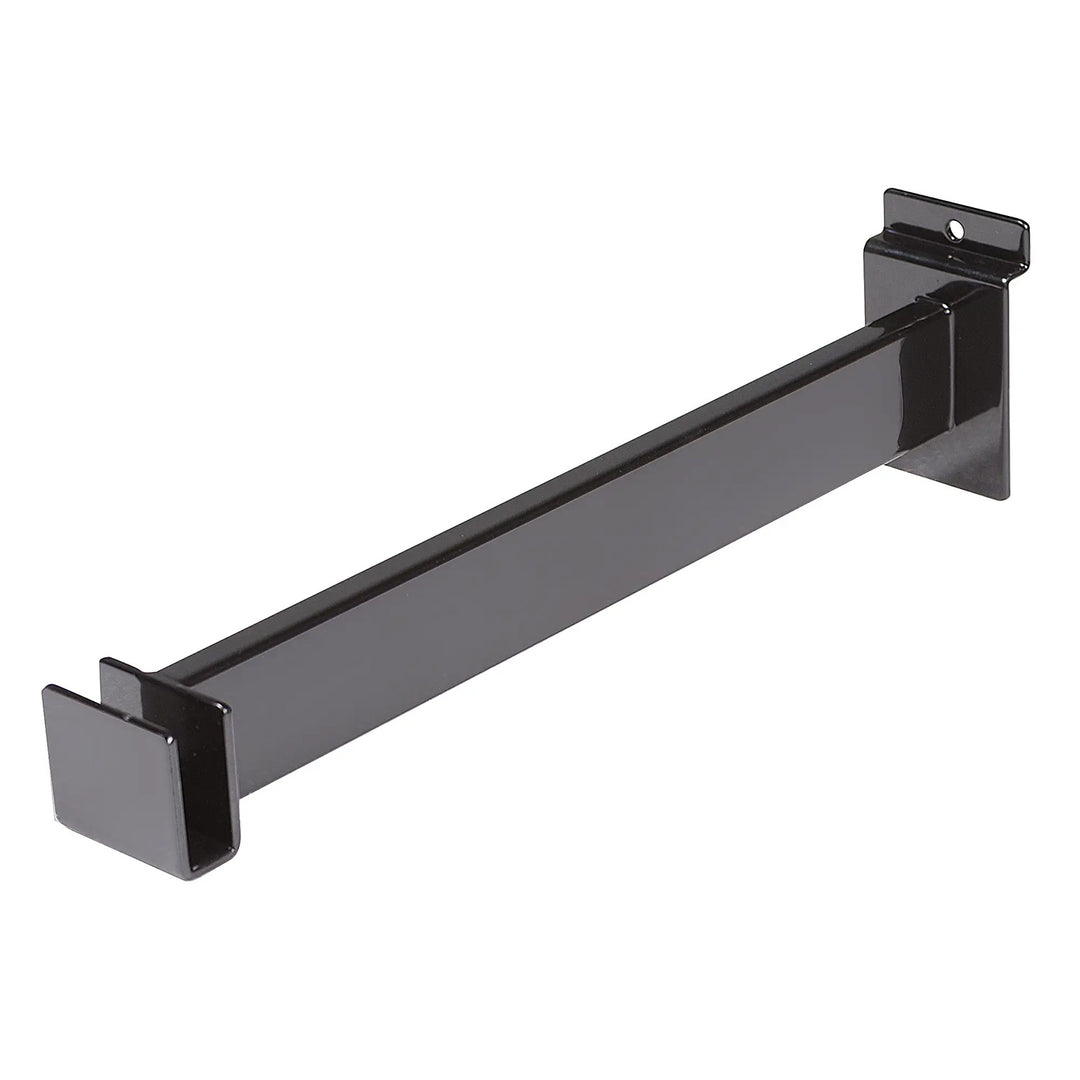 12" Long Bracket for Rectangular Hangrail Tubing for Slatwall