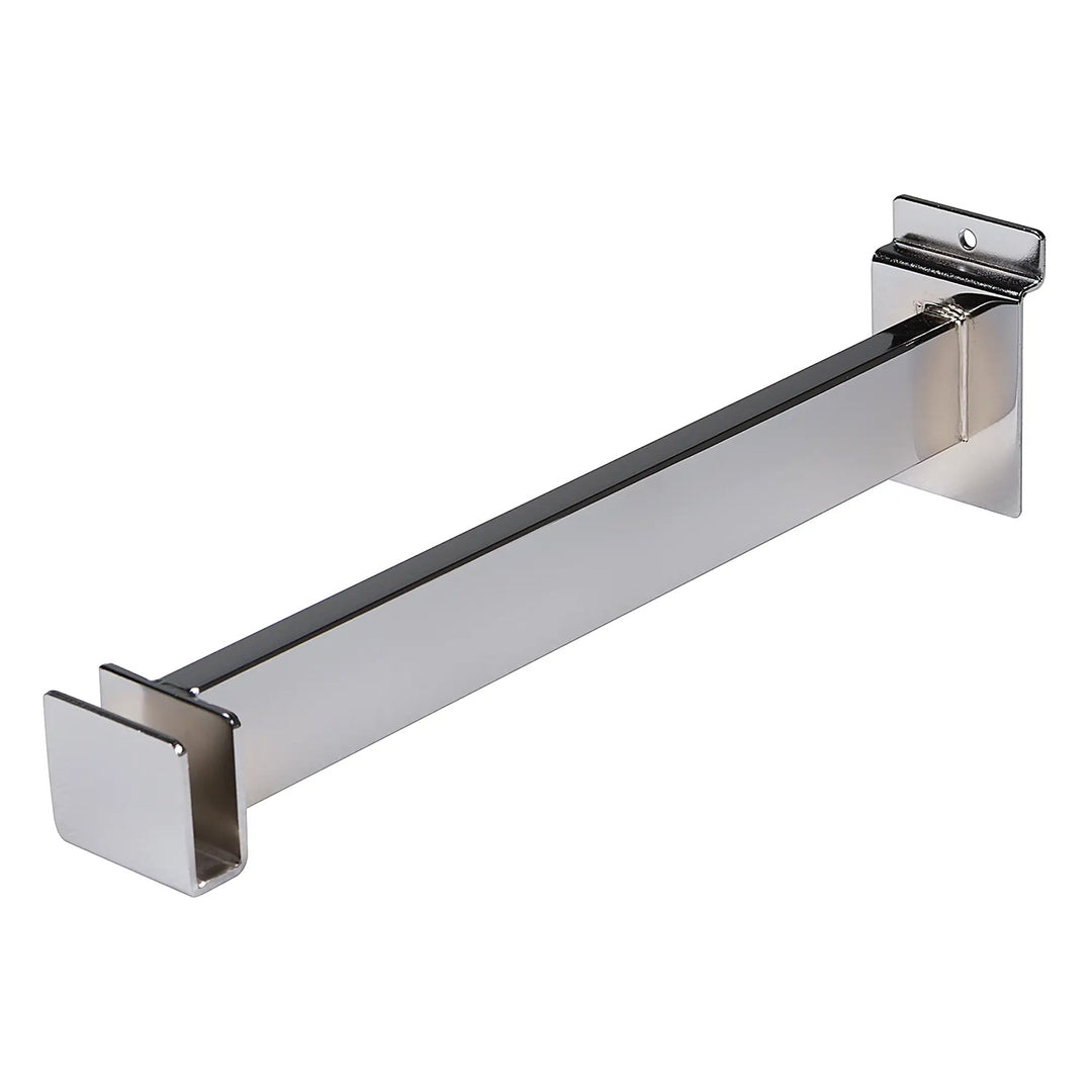 12" Long Bracket for Rectangular Hangrail Tubing for Slatwall