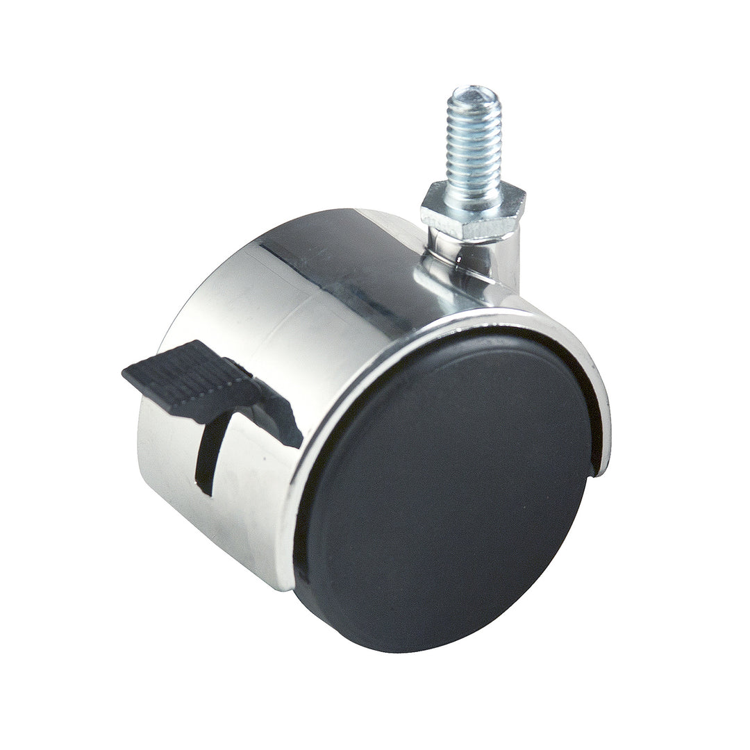 2" Plastic Twin Wheel Caster w/ Locking Brake w/ 5/8" stem