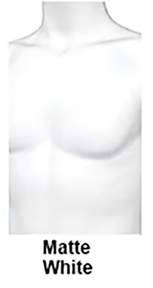 Male Headless 3/4 Mannequin, Fit Series FIT-M3 - Matte White