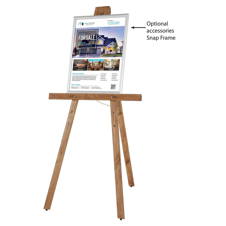 Basic Easel, Natural Wood - 64.96"H