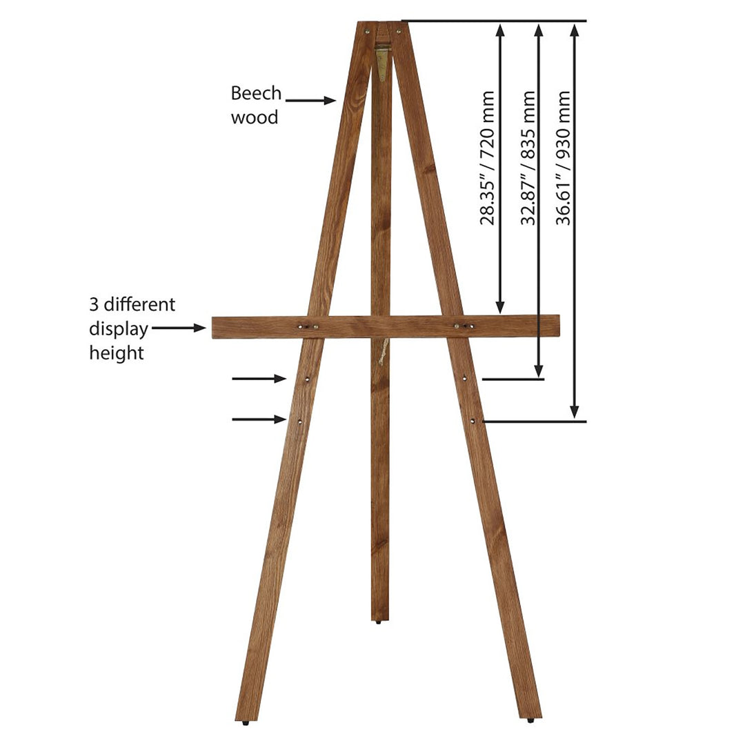 Basic Easel, Natural Wood - 64.96"H