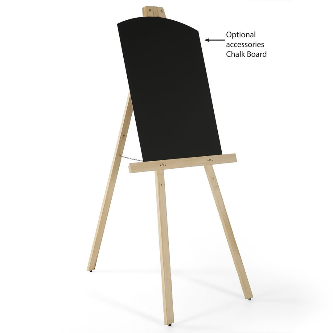 Basic Easel, Natural Wood - 64.96"H