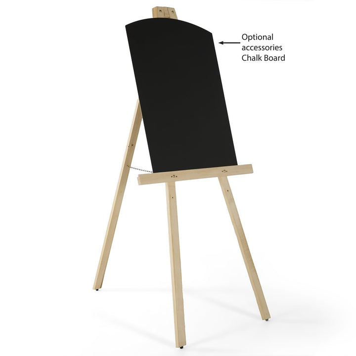 Basic Easel, Natural Wood - 64.96"H