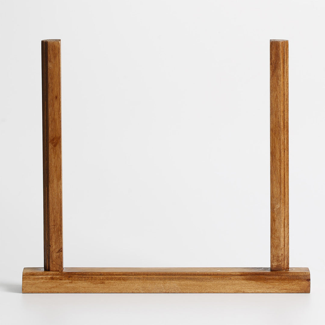 5.5"x8.5" Vintage Desktop Menu Holder with Chalkboard | Dark Wood (2-Pack)