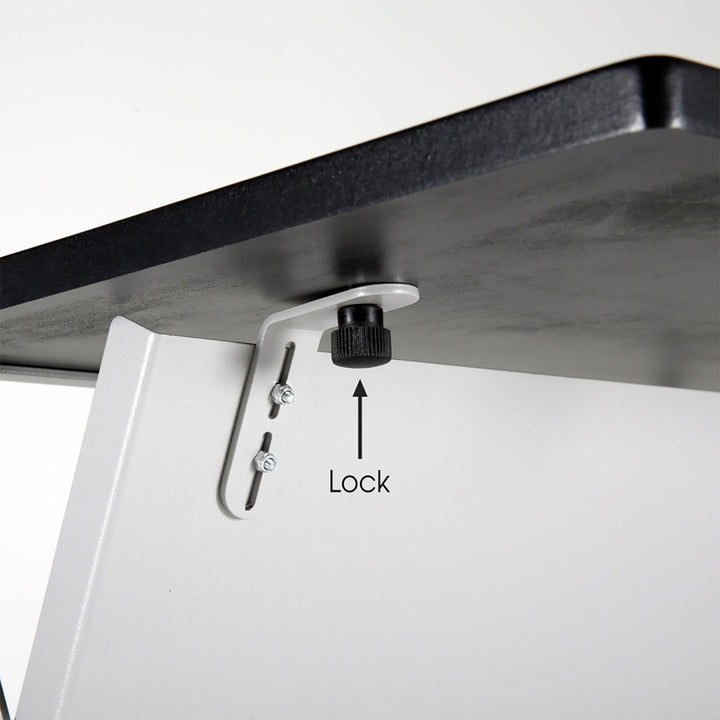 Foldable Counter with Steel Literature Holder and Carrying Bag - Gray – Black