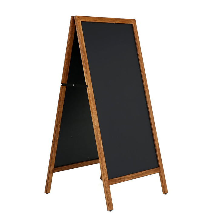 23.6″ x 47.25″ A-Frame Sidewalk Sign, Double-Sided, Chalkboard, Dark Wood Frame