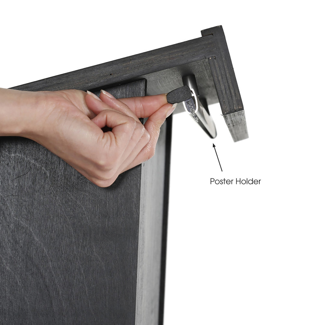 Plywood Stand Up Podium and 4 Locking Caster Wheels 45″ Height (Black)