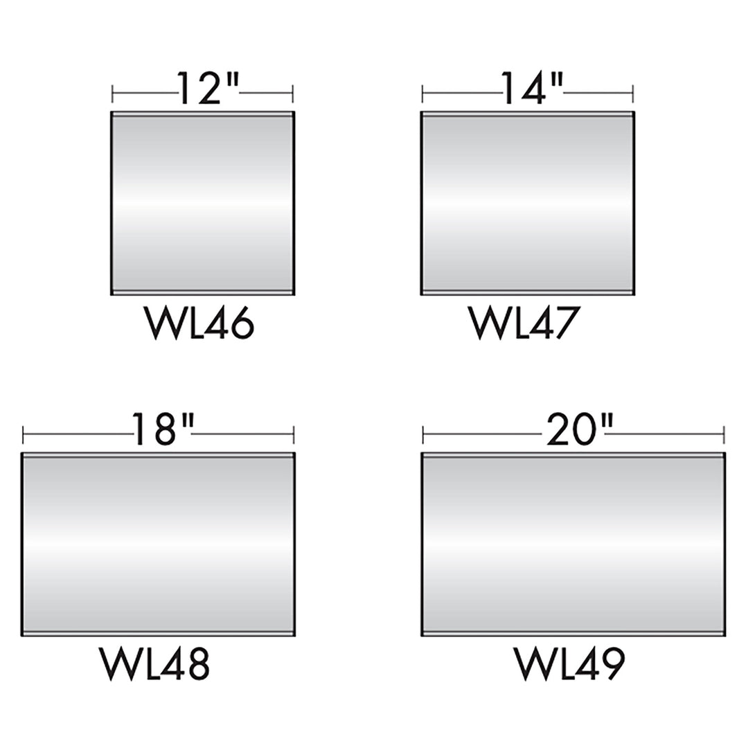 Wall Mount Sign Holder Frame - Curved Top to Bottom  - 12"H