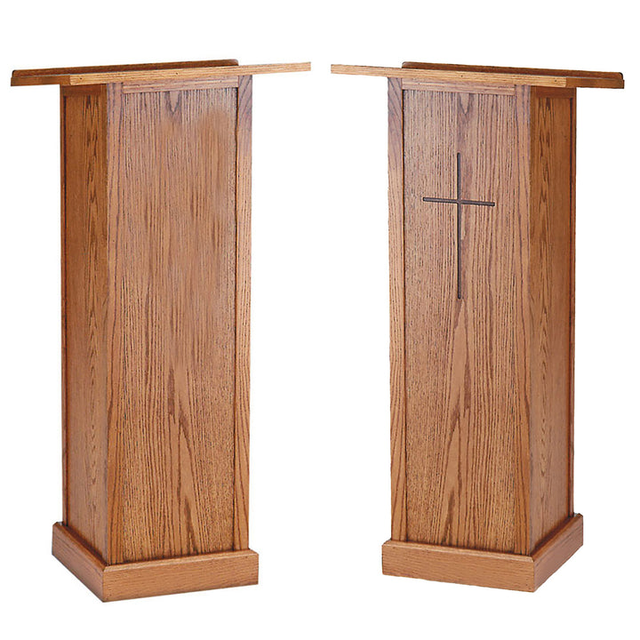 Wooden Lectern w/Storage Shelf