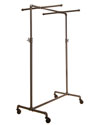 Pipeline Adjustable Ballet Garment Rack with Two Cross Bars - Anthracite Grey
