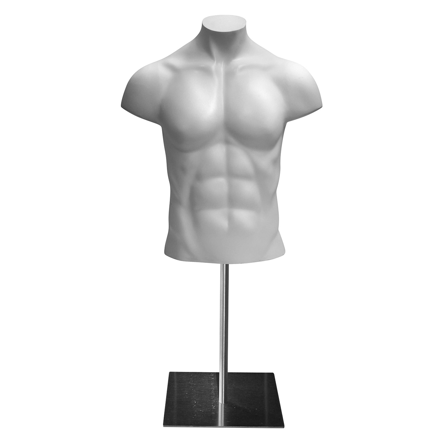 Male Headless Torso Mannequin, Fit Series FIT-M3SCT - Matte White