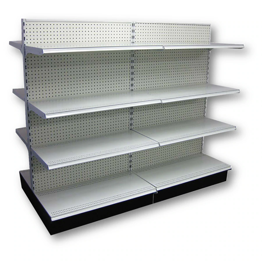 Commercial Wood Gondola Shelf Wall Unit With 17 Shelves