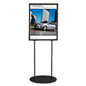 Deluxe 22″w x 28″h Oval Poster Display Stand – Double Sided - Black