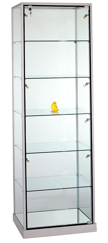 24 W x 75.5 H Tower Display Case Glass Back Standard Laminate