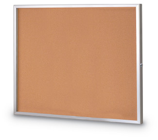 48"W x 36"H Slim Style Enclosed Bulletin Board, Radius Frame